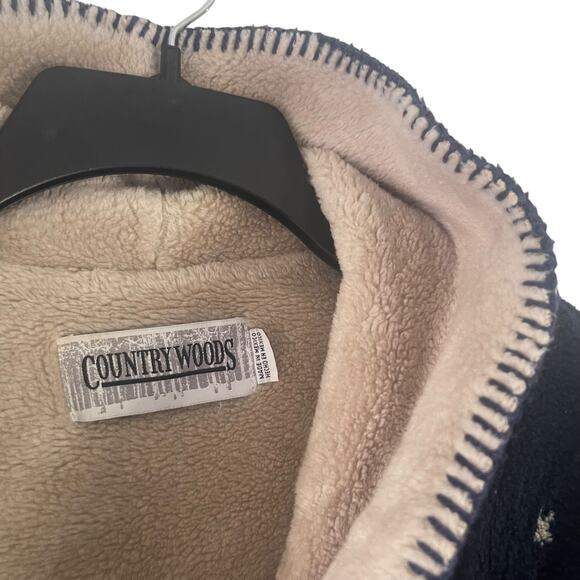 Country Woods Vintage 90s Women's Size XL Fleece Mountain Elk‎ Woods Toggle Coat - Picture 4 of 8